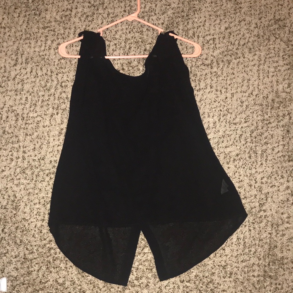 Sheer button back top